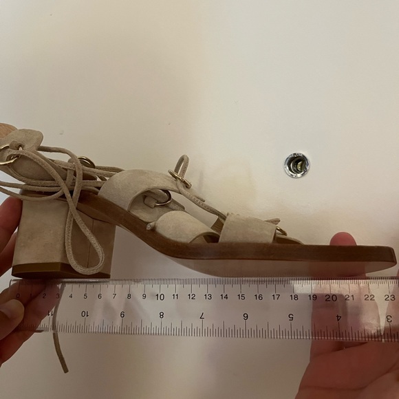 Club Monaco beige suede gladiator Sandals - Picture 7 of 9